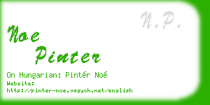 noe pinter business card
